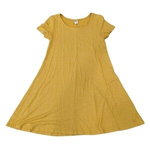 Old Navy yellow swing dress bump friendly size xs